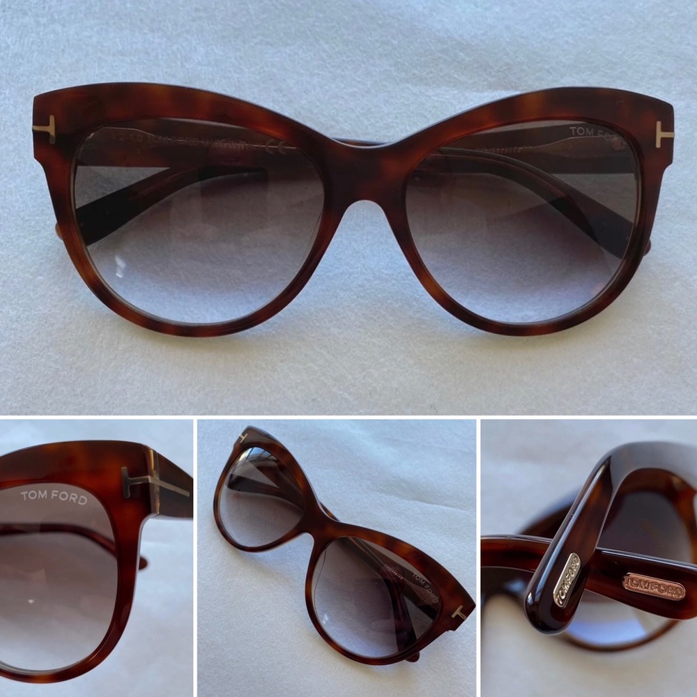 Tom Ford "Lily" Havana Sunglasses